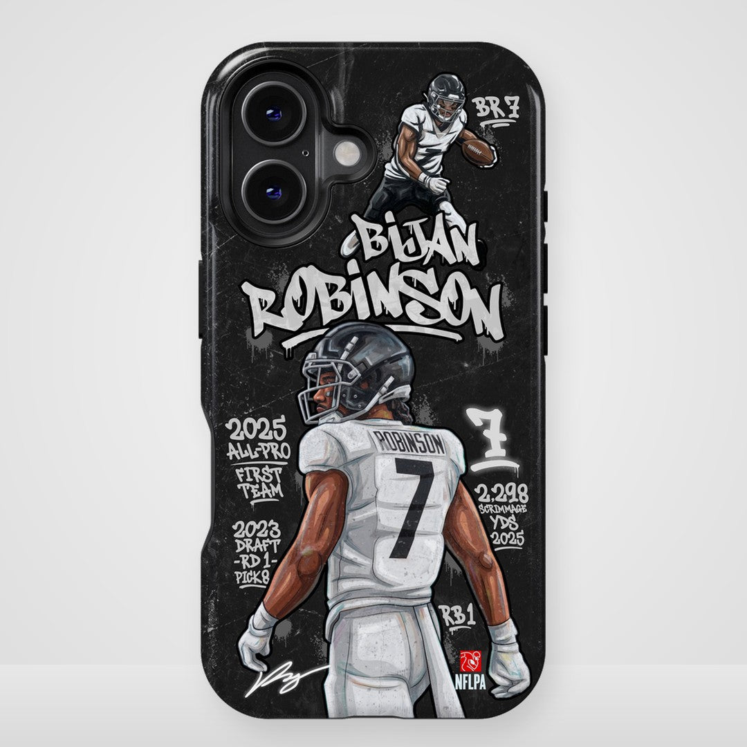 Bijan Robinson NFLPA Graffiti 27 phone case