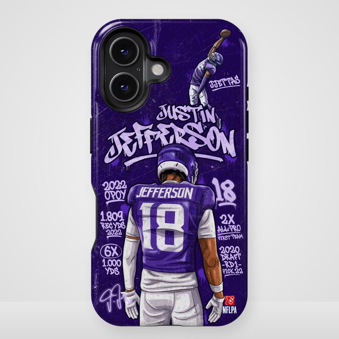 Justin Jefferson NFLPA Graffiti 27 phone case