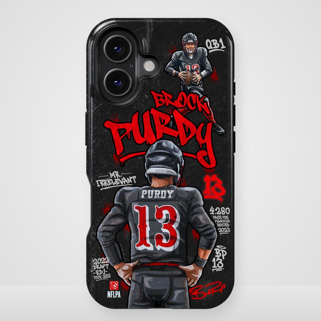 Brock Purdy NFLPA Graffiti 27 phone case