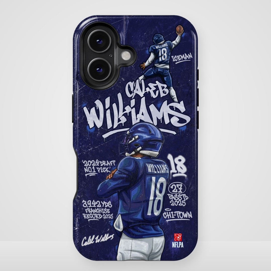 Caleb Williams NFLPA Graffiti 27 phone case